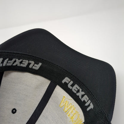 Medicine Man Fitted Hat Black S/M Embroidered Flexfit Breathable Yupoong
