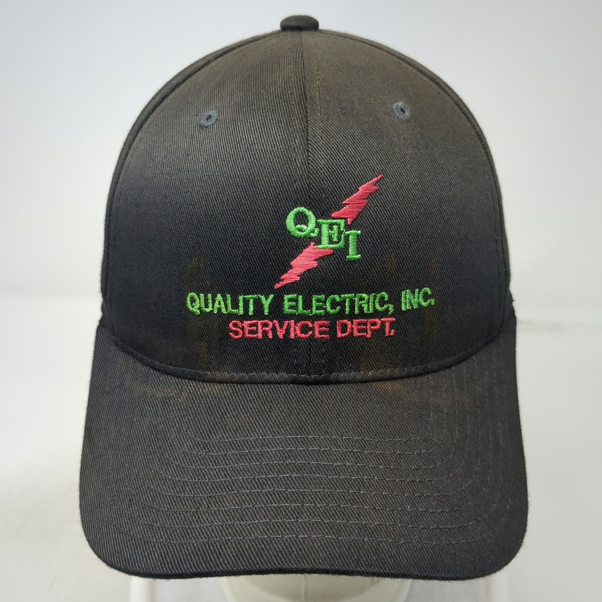 Flexfit Baseball Cap Black M Quality Electric Inc Service Dept Fitted Hat