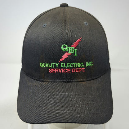 Flexfit Baseball Cap Black M Quality Electric Inc Service Dept Fitted Hat