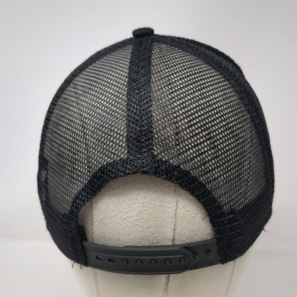 Three In Trucker Hat Black Blue Miller Electric Logo One Size Snapback Mesh hat