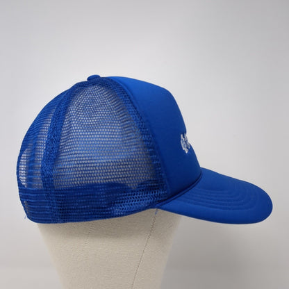 Blue Cross of Idaho Snapback Trucker Hat Blue One Size Adjustable Mesh Back Rope