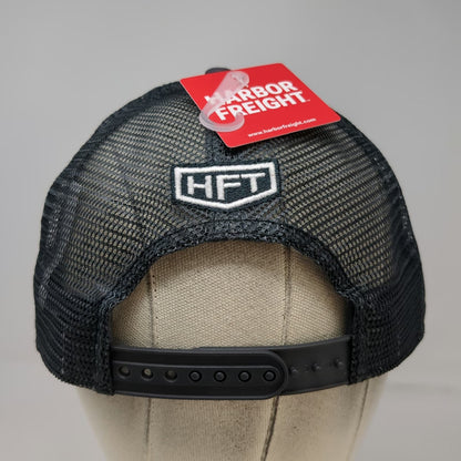 Harbor Freight Trucker Hat Gray One Size Mesh Back Snapback HFT Logo Patch Work