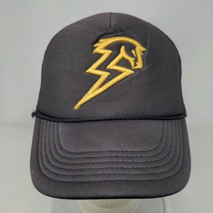 Lightning Horse Snapback Mesh Back Rope Trucker Hat Black One Size Nissun