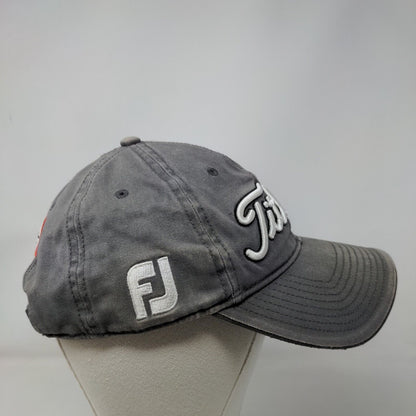 Titleist FJ Pro V1 Slideback Hat Gray One Size Embroidered Vent Holes