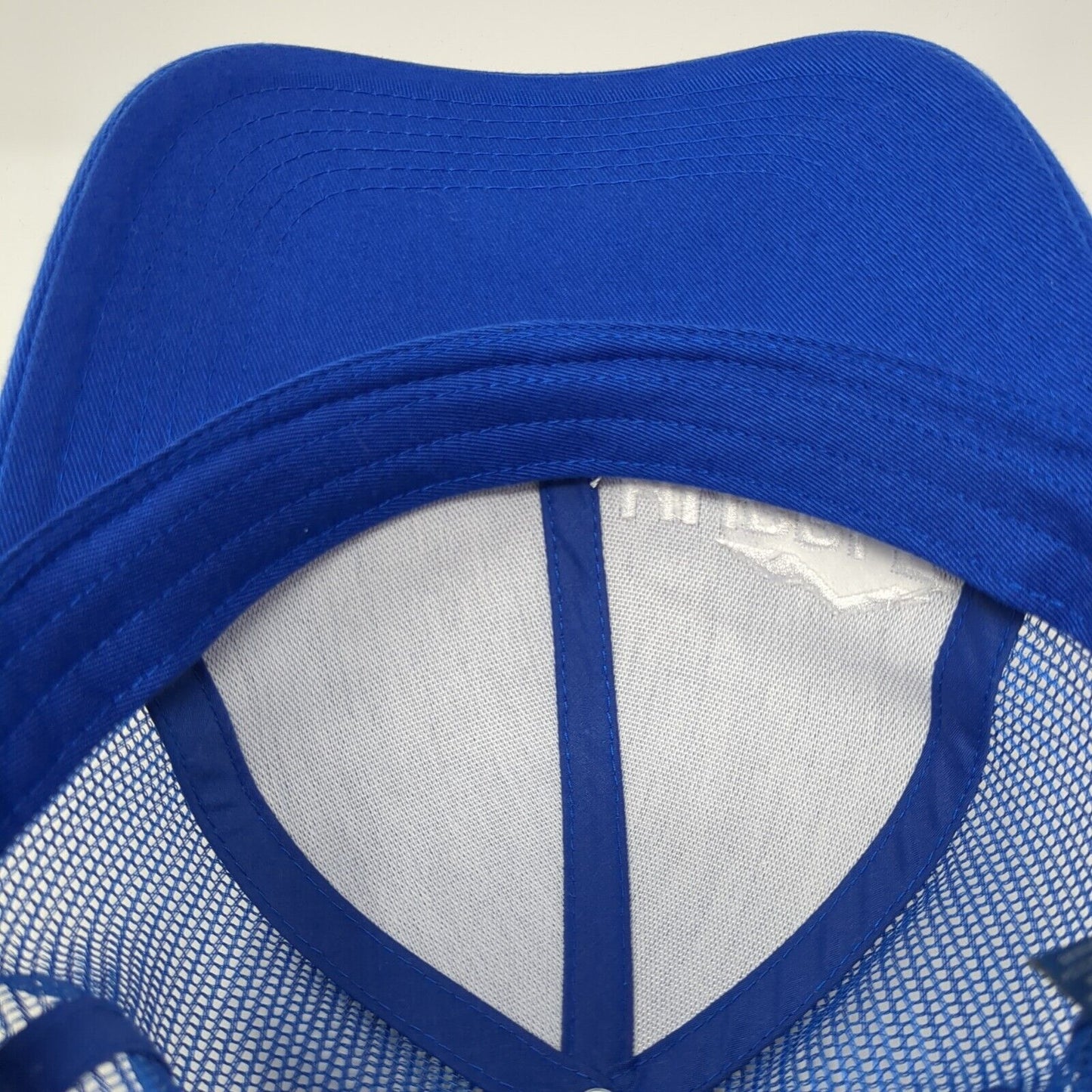 Hubble Homes Strapback Mesh Back Trucker Hat Blue One Size Adjustable