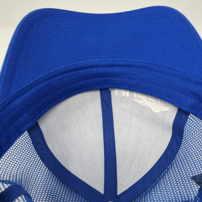 Hubble Homes Strapback Mesh Back Trucker Hat Blue One Size Adjustable