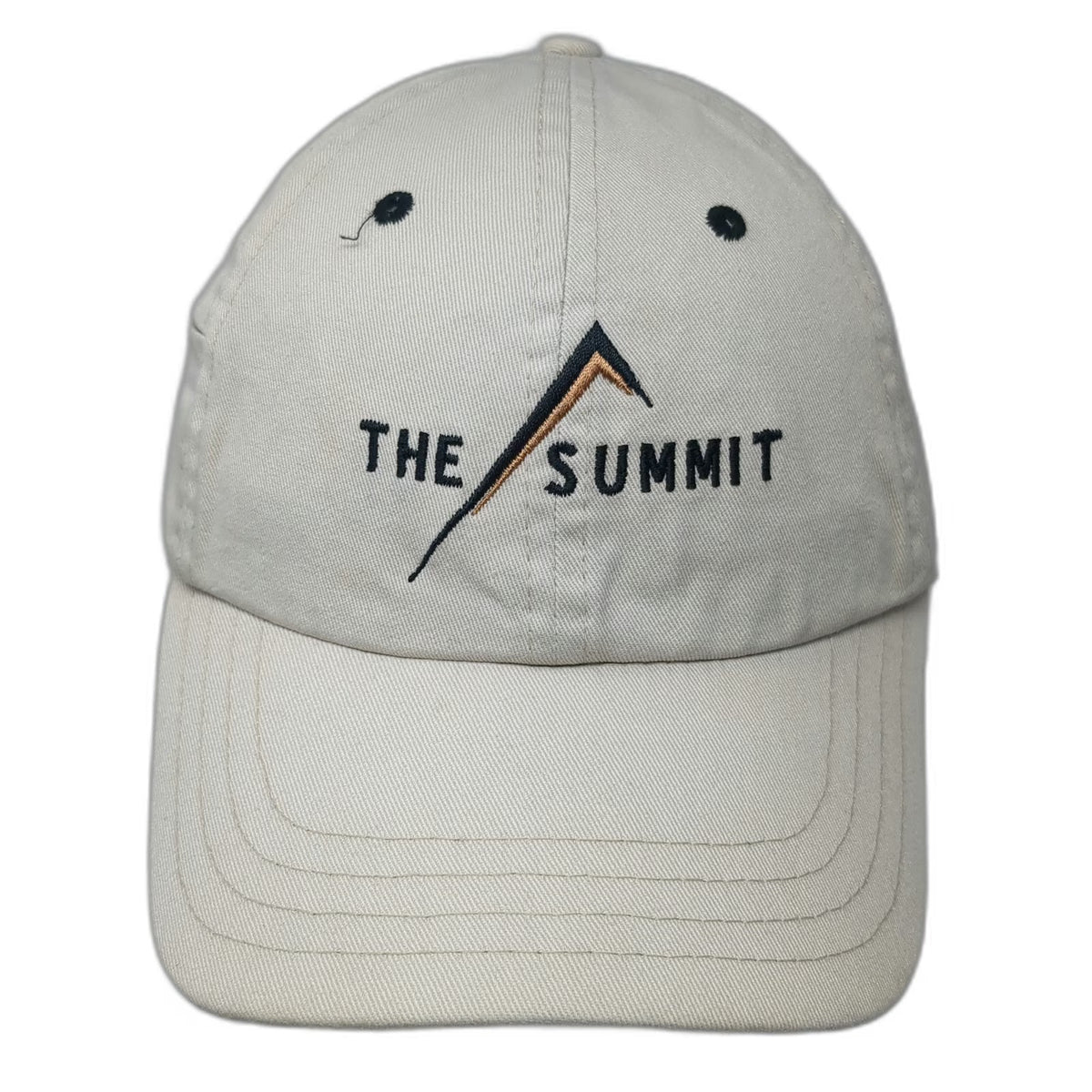 Hyp Baseball Cap Beige One Size Side Zipper Pocket Mountain Logo Cotton Hat