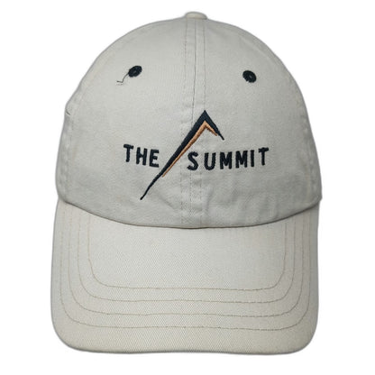 Hyp Baseball Cap Beige One Size Side Zipper Pocket Mountain Logo Cotton Hat