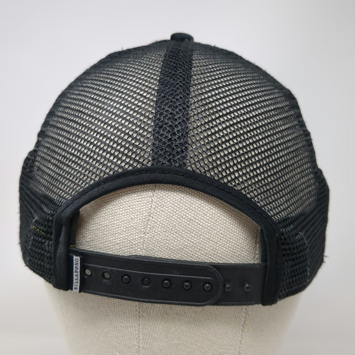 Billabong Trucker Hat Black One Size Tie-Dye Rainbow Stripe Mesh Snapback