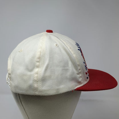 Budweiser Bud Ice Bud Light Football Helmet Snapback Hat Vintage White Red USA