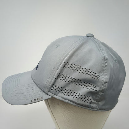 Adidas Baseball Cap Gray XL Aeroready Perforated Performance Polyester Tech Hat