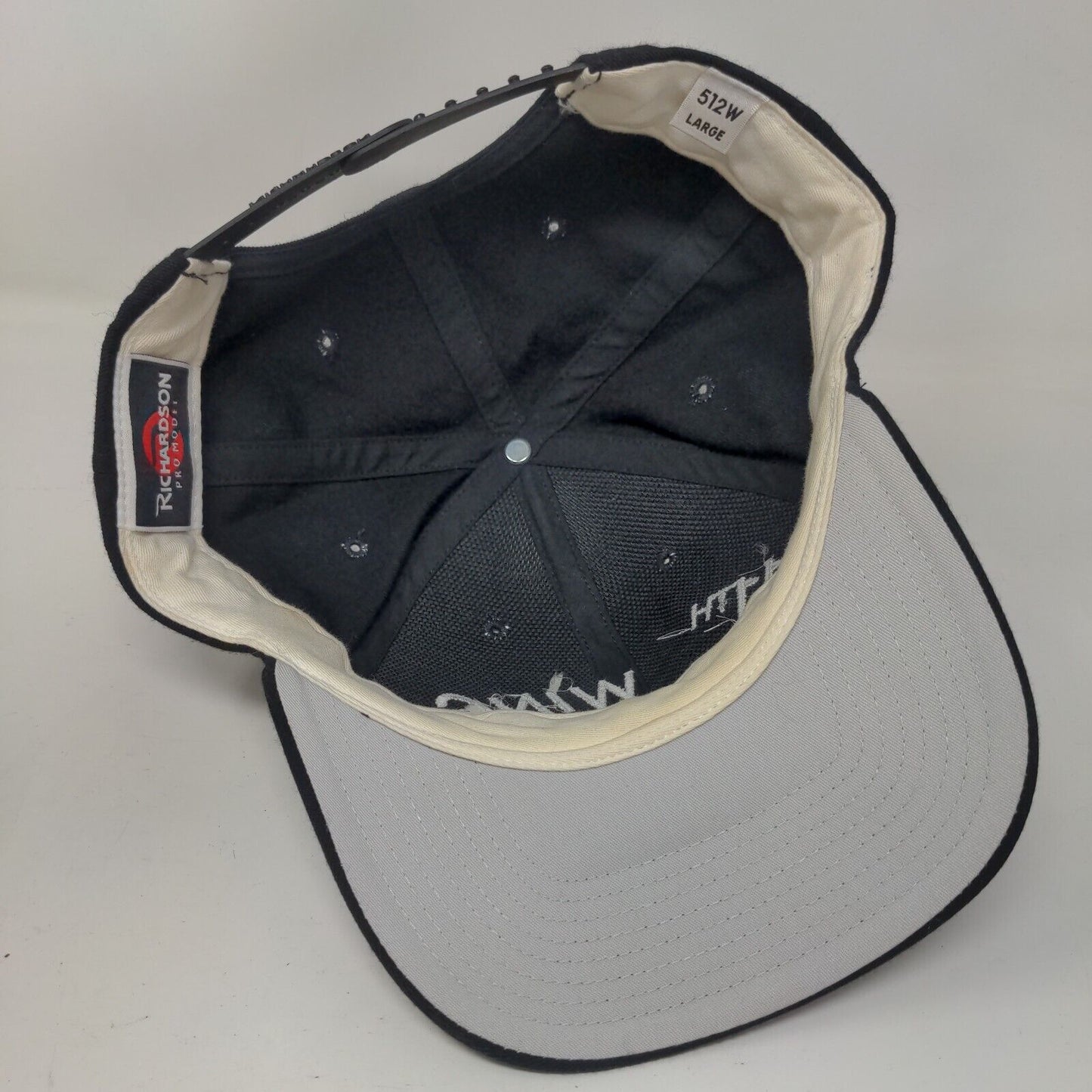 11th Wing Snapback Hat Black Large Embroidered Richardson Pro Model 6 Panel