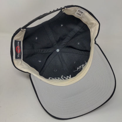 11th Wing Snapback Hat Black Large Embroidered Richardson Pro Model 6 Panel