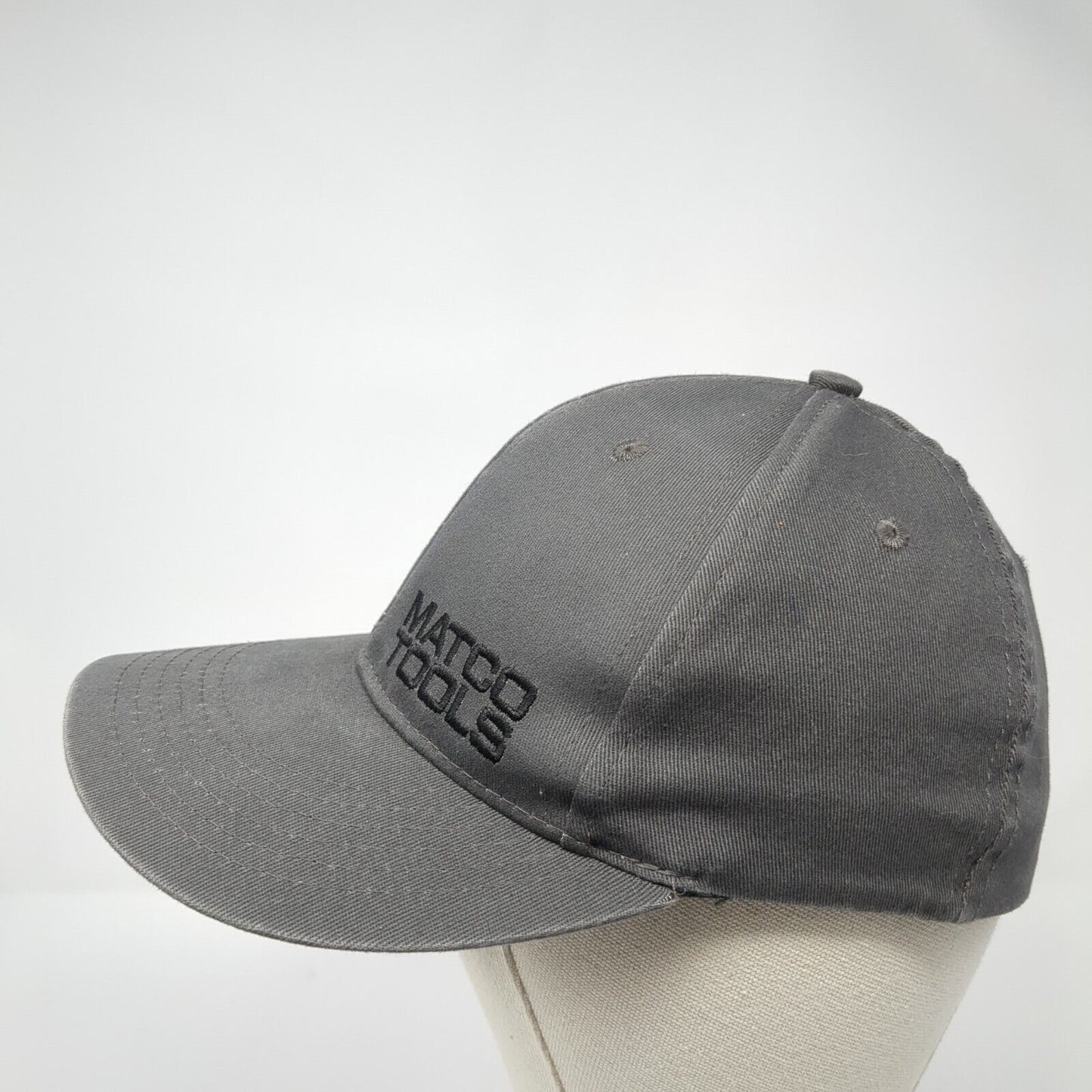 Matco Tools Fitted Hat Gray One Size Embroidered Solid 6 Panel Stretch