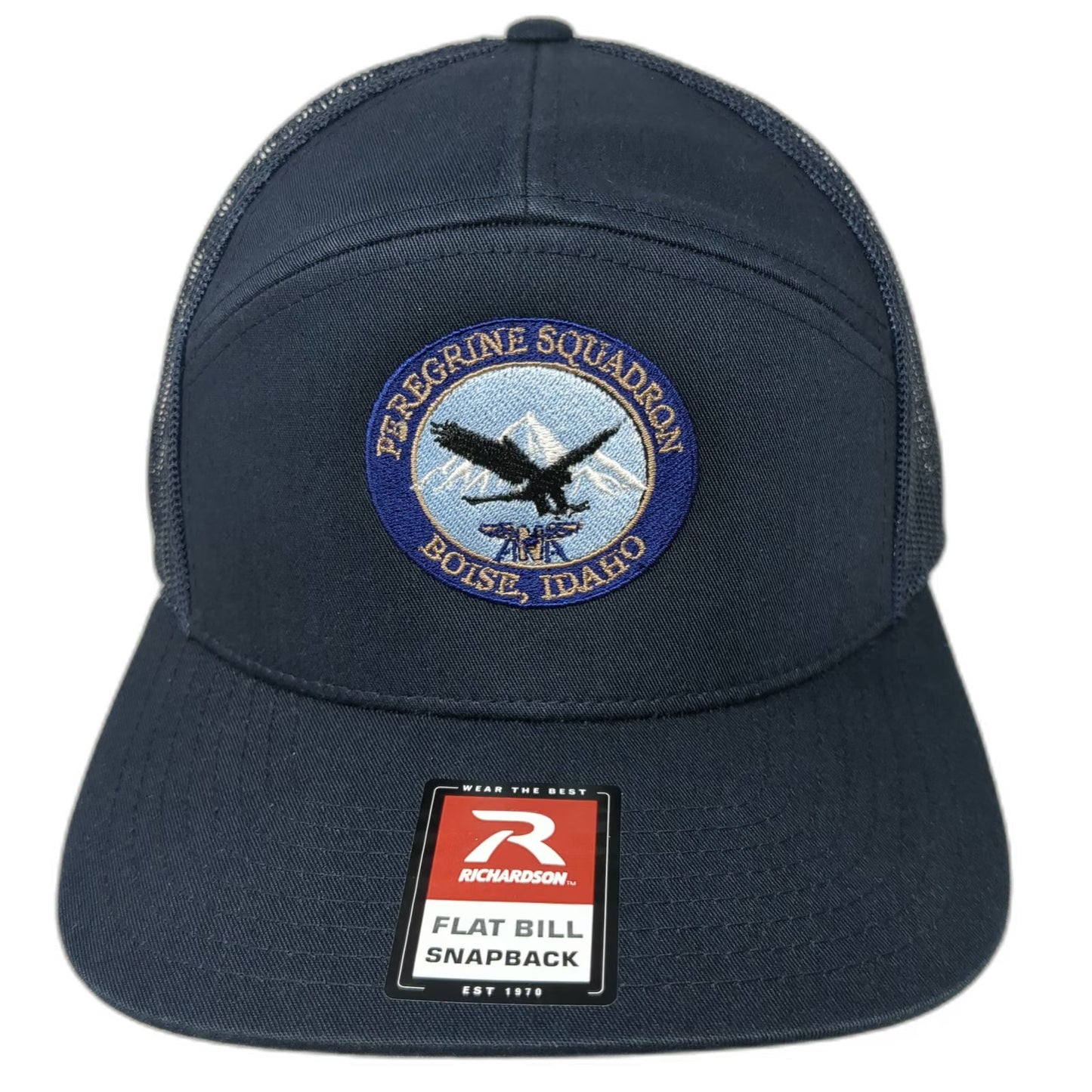 Richardson 5 Panel Blue One Size Hat Peregrine Squadron Boise Idaho Flat Bill