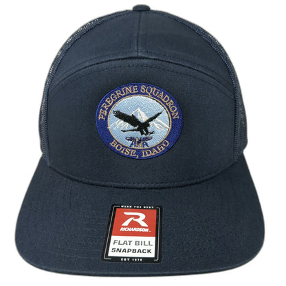 Richardson 5 Panel Blue One Size Hat Peregrine Squadron Boise Idaho Flat Bill