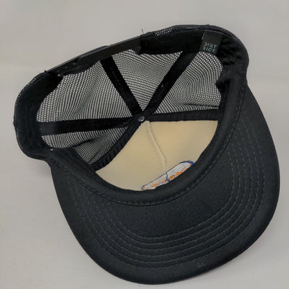Ski Town Shoot Out Park City UT Snapback Trucker Hat Black OS Mesh Back District
