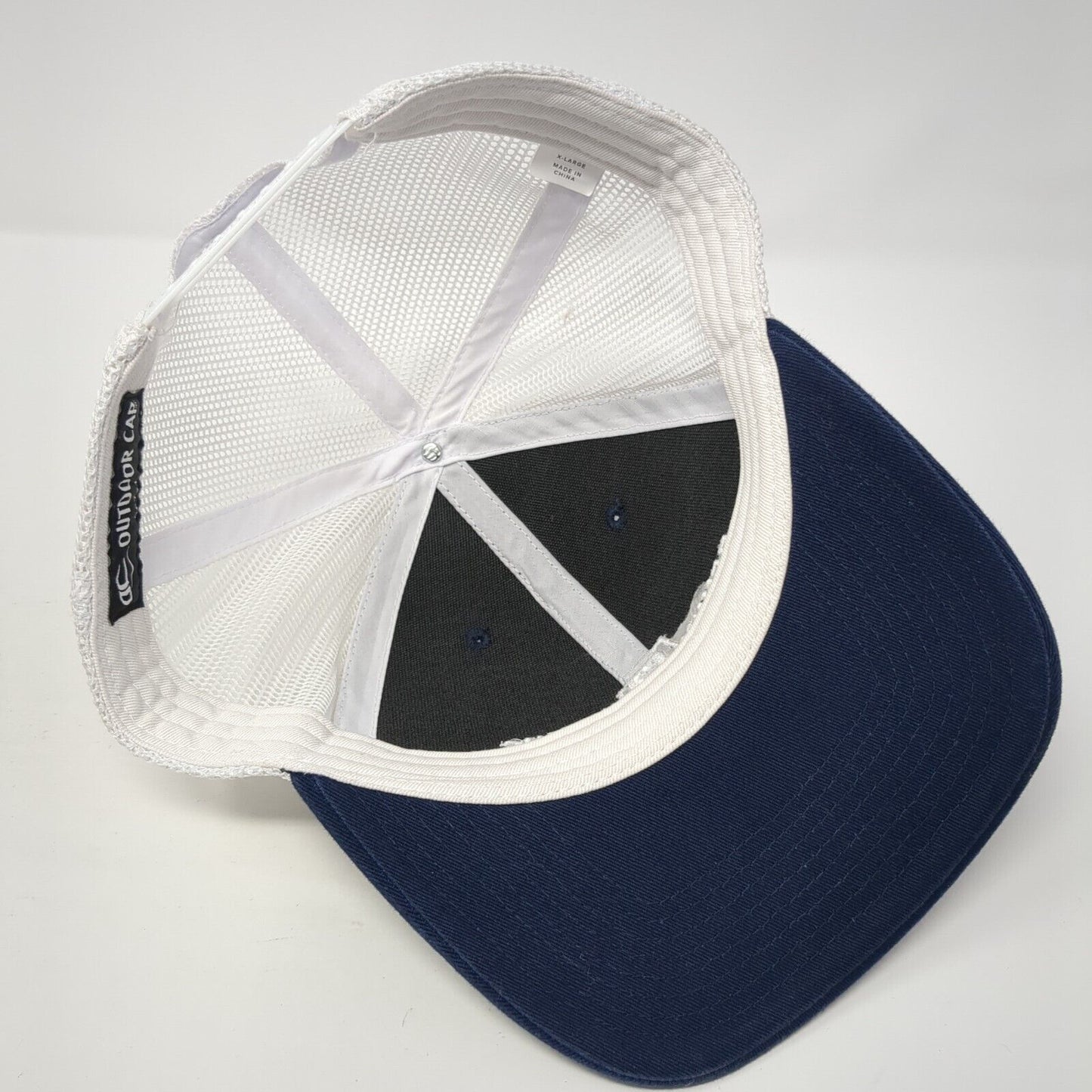 Denny Dennis Sporting Goods Snapback Trucker Hat Blue XL Mesh Back