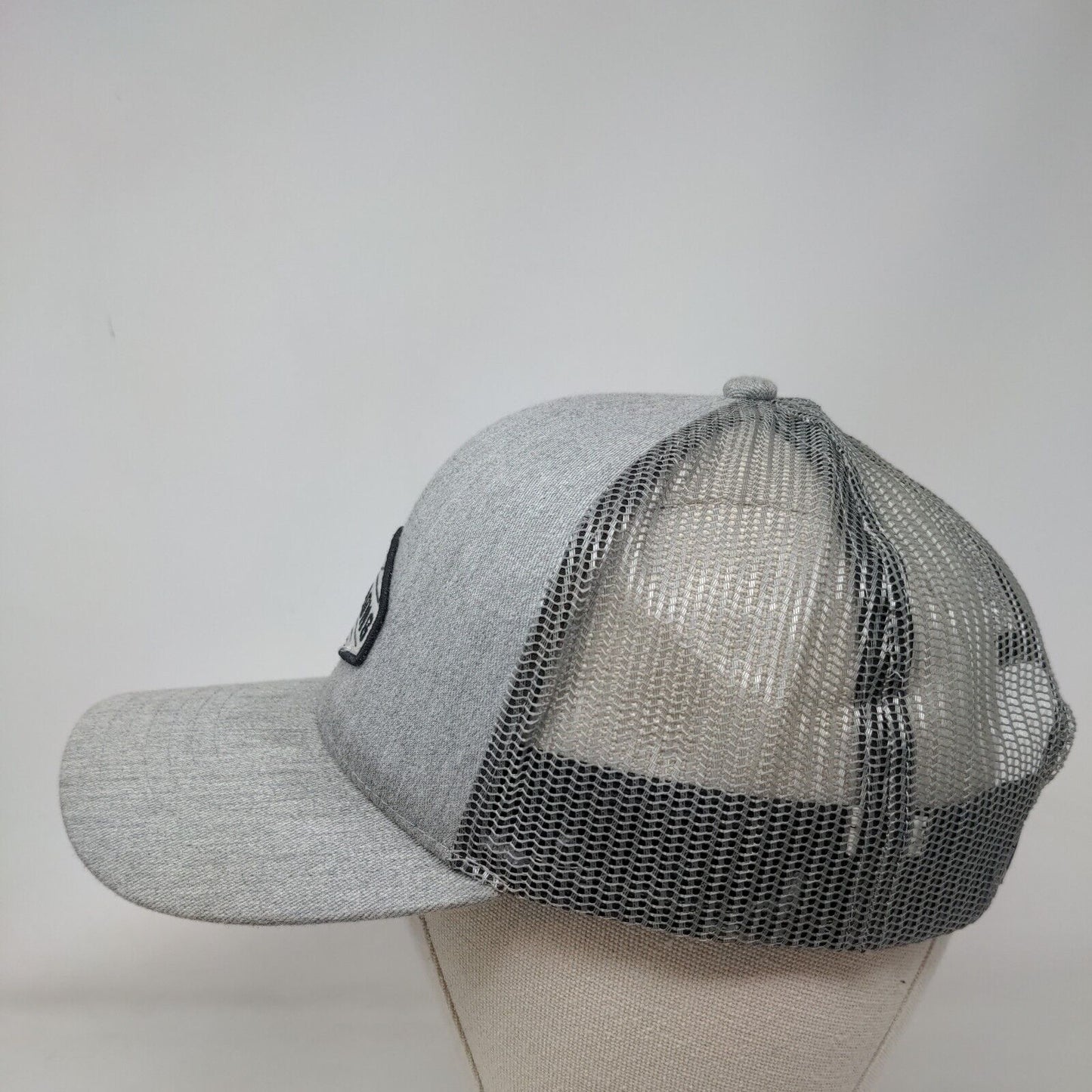 Billabong Snapback Trucker Hat Gray One Size Adjustable Mesh Back 6 Panel
