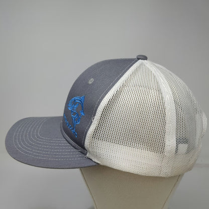 Port Authority Trucker Hat Gray One Size Snapback Mesh Back River Buddies Fish