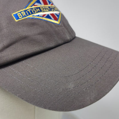 British Beer Company Hat Baseball Cap Gray One Size Slideback Union Jack Logo
