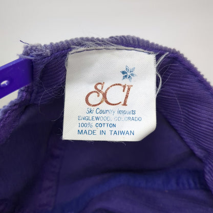 SCI Ski Country Imports Trucker Purple One Size Corduroy Sun Valley Hat Snapback