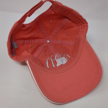 Monogram Strapback Hat Pink One Size Adjustable Embroidered Port Authority