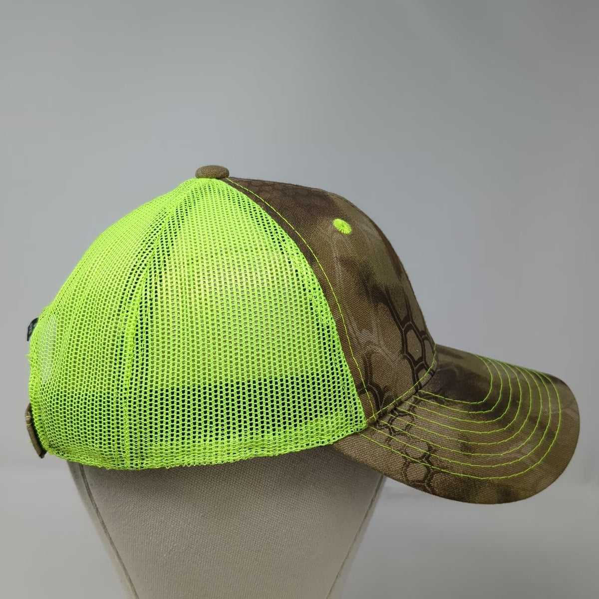 Kryptek Baseball Cap Brown Yellow One Size Mesh Camo Triple C Concrete Hat