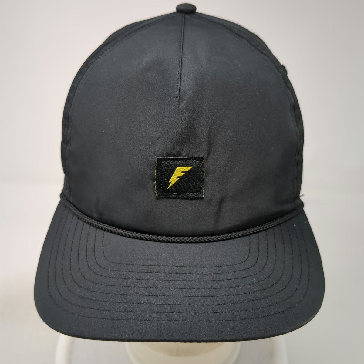 Imperial Callaway 5 Panel Black One Size Hat Rope Brim Snapback Golf Polyester