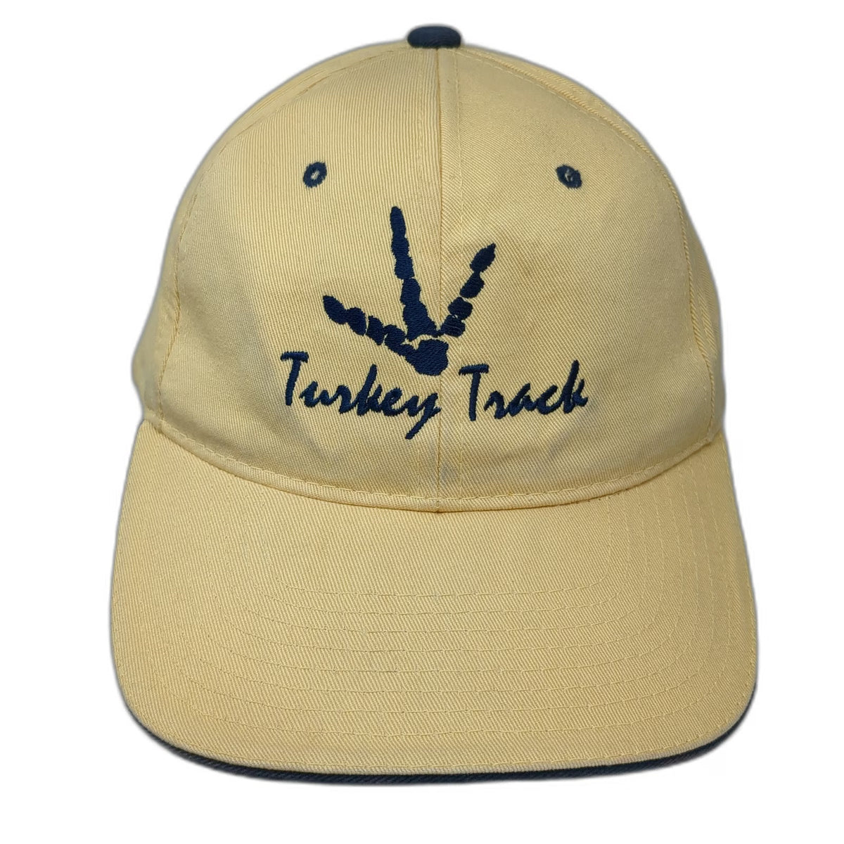 Town Talk Baseball Cap Yellow One Size Turkey Track Bear Strapback Cotton Hat