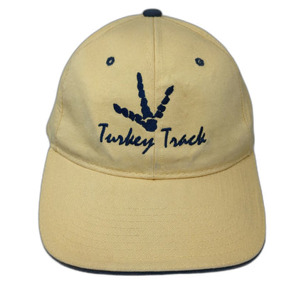 Town Talk Baseball Cap Yellow One Size Turkey Track Bear Strapback Cotton Hat