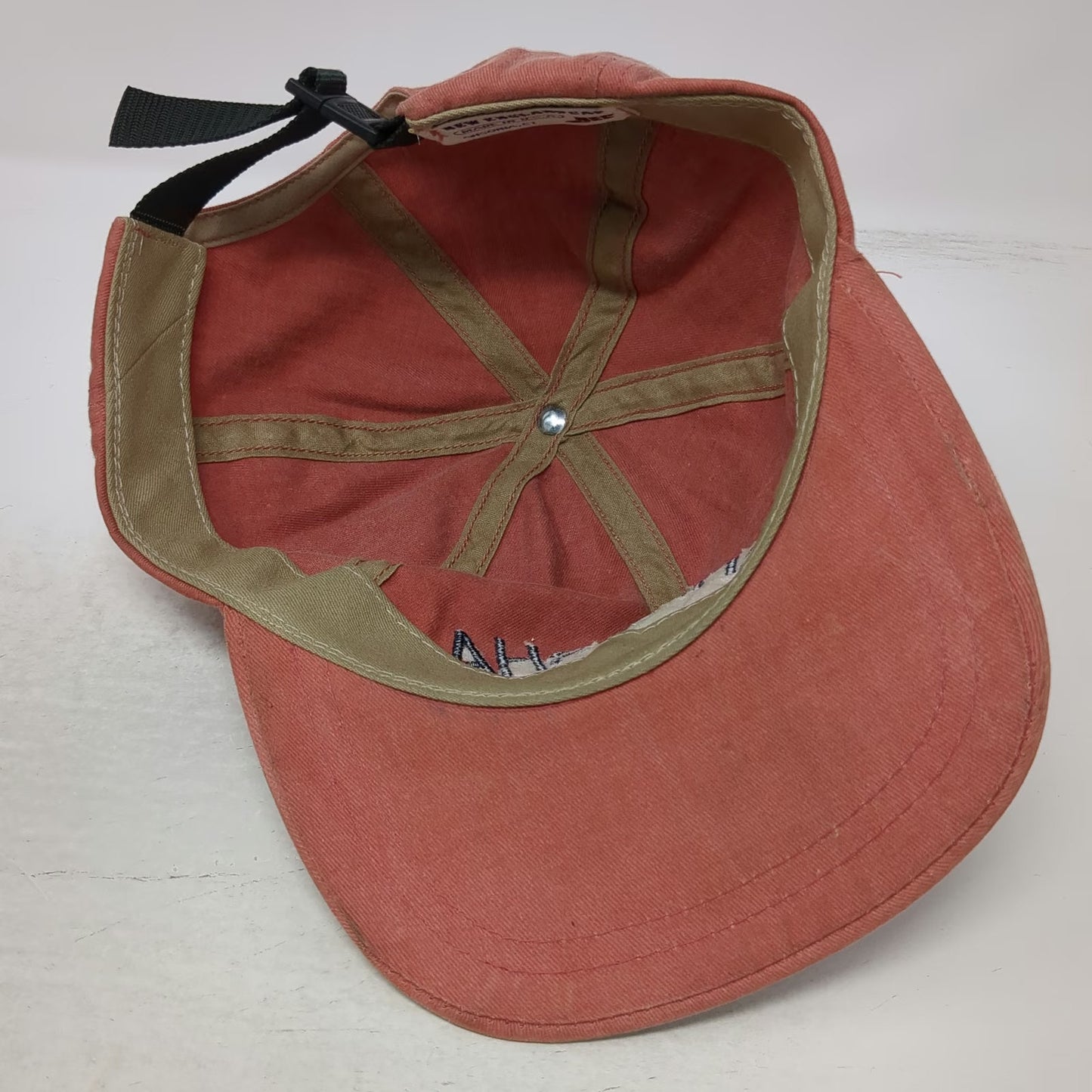 New England Cap Red One Size Baseball Menemsha Marthas Vineyard Made in USA Hat