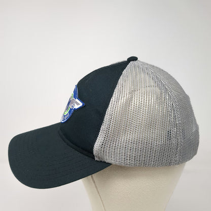 OTTO Trucker Hat Black One Size Millbrook Gas Patch Mesh Snapback Workwear Cap
