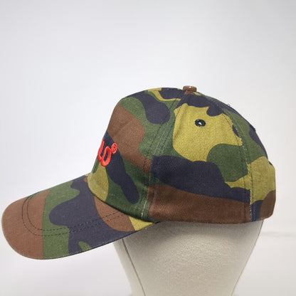5 Panel Green Camo Embroidered Halo Logo Hat One Size Slideback Cotton Buckle