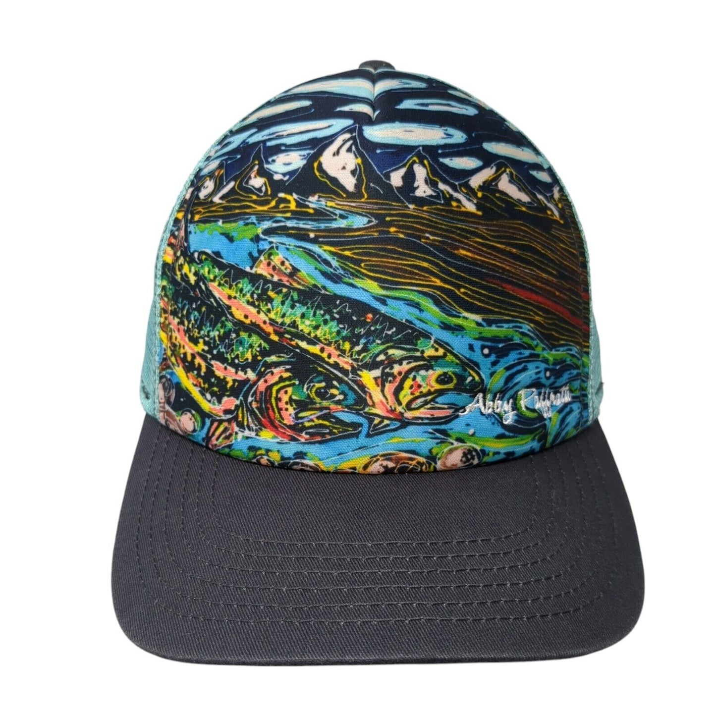 Art by Abby Pafratth Snapback Trucker Hat Multicolor OS Adjustable Mesh Back