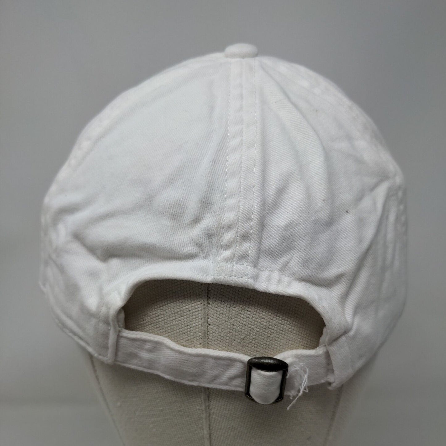 Gap Slideback Hat White One Size Adjustable Solid 6 Panel Blank