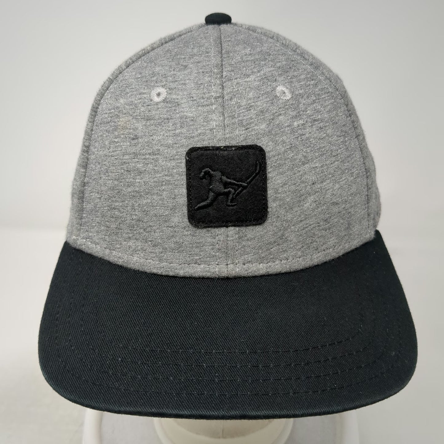 Beauty Status Snapback Gray Black Hat One Size Hockey Jersey Knit Flat Brim