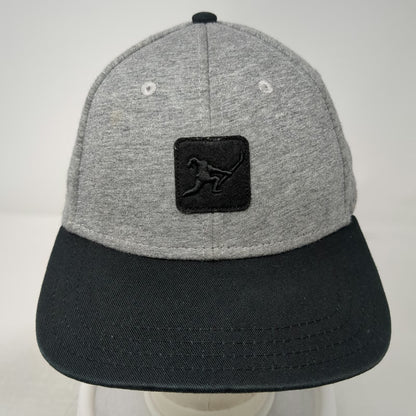 Beauty Status Snapback Gray Black Hat One Size Hockey Jersey Knit Flat Brim