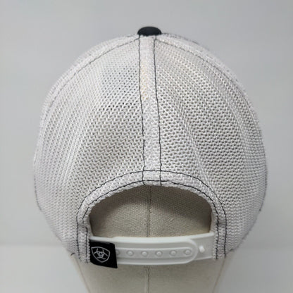 Ariat Snapback Trucker Hat Gray One Size Adjustable 110 Flexfit Tech Mesh Back