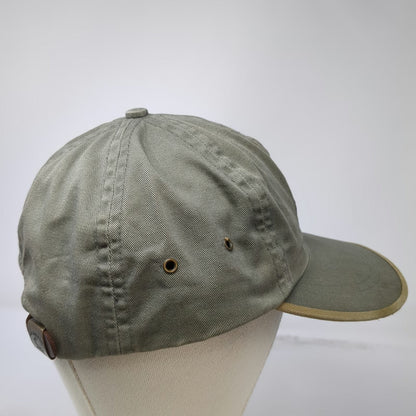 G.H. Bass & Co. Baseball Cap Green Nautical Flags Leather Slideback Hat Vintage