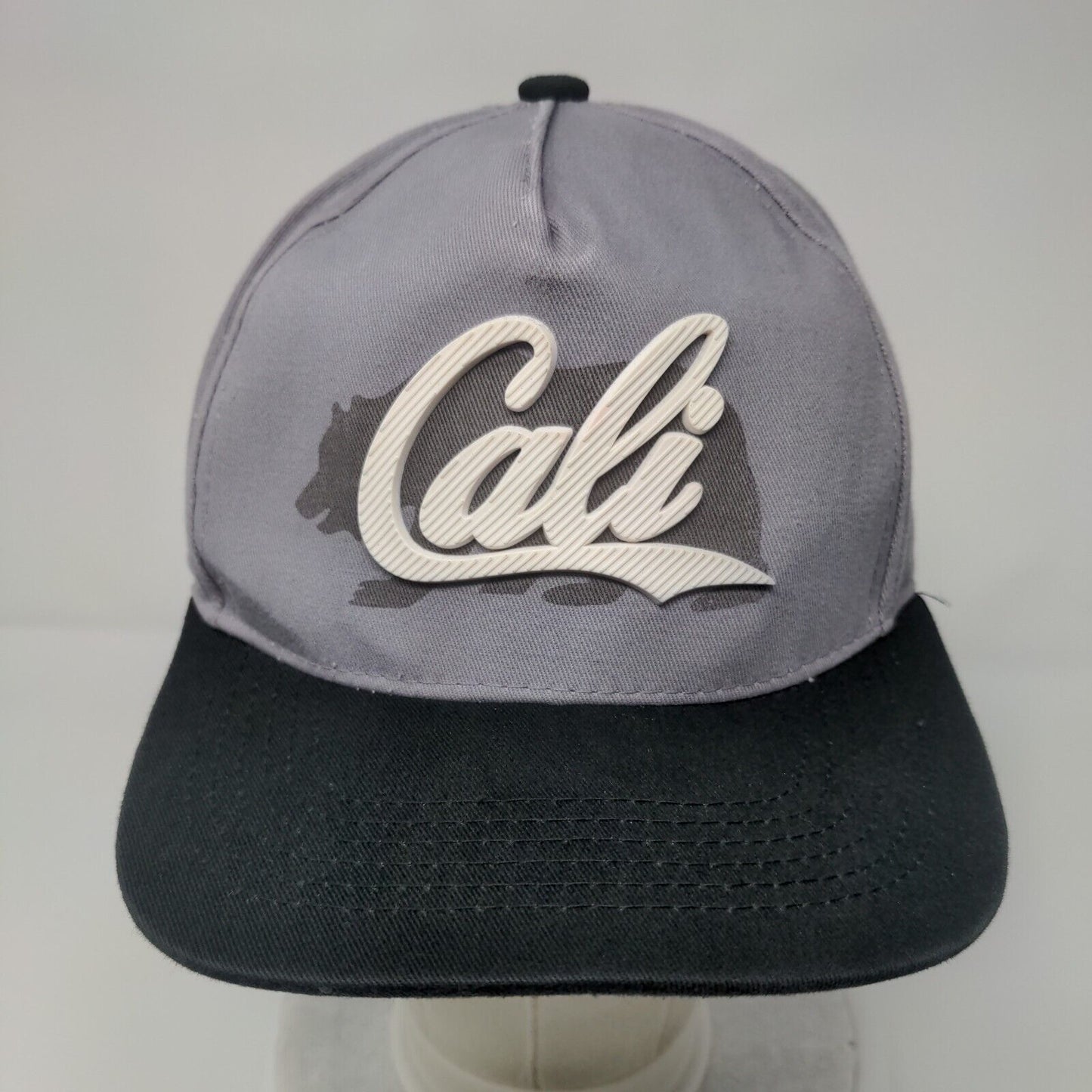 Cali Bear Snapback Hat Gray One Size Adjustable Colorblock Ace Cap Inc