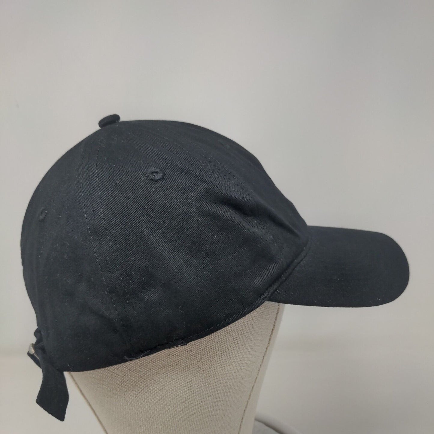 Minnie Mouse Slideback Hat Black One Size Adjustable Embroidered Disney