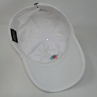Apollo USA Slideback Hat White One Size Adjustable Embroidered Vented Holes