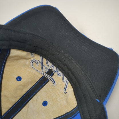 Ford Blue One Size Baseball Cap Slideback Hat Frayed Brim Contrast Stitching