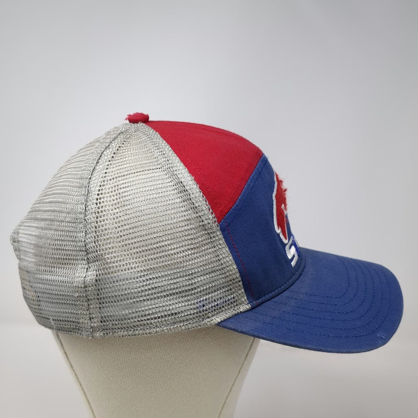 Simms Trucker Hat Blue One Size Outdoor Fishing Trout Mesh Back Snapback Hat