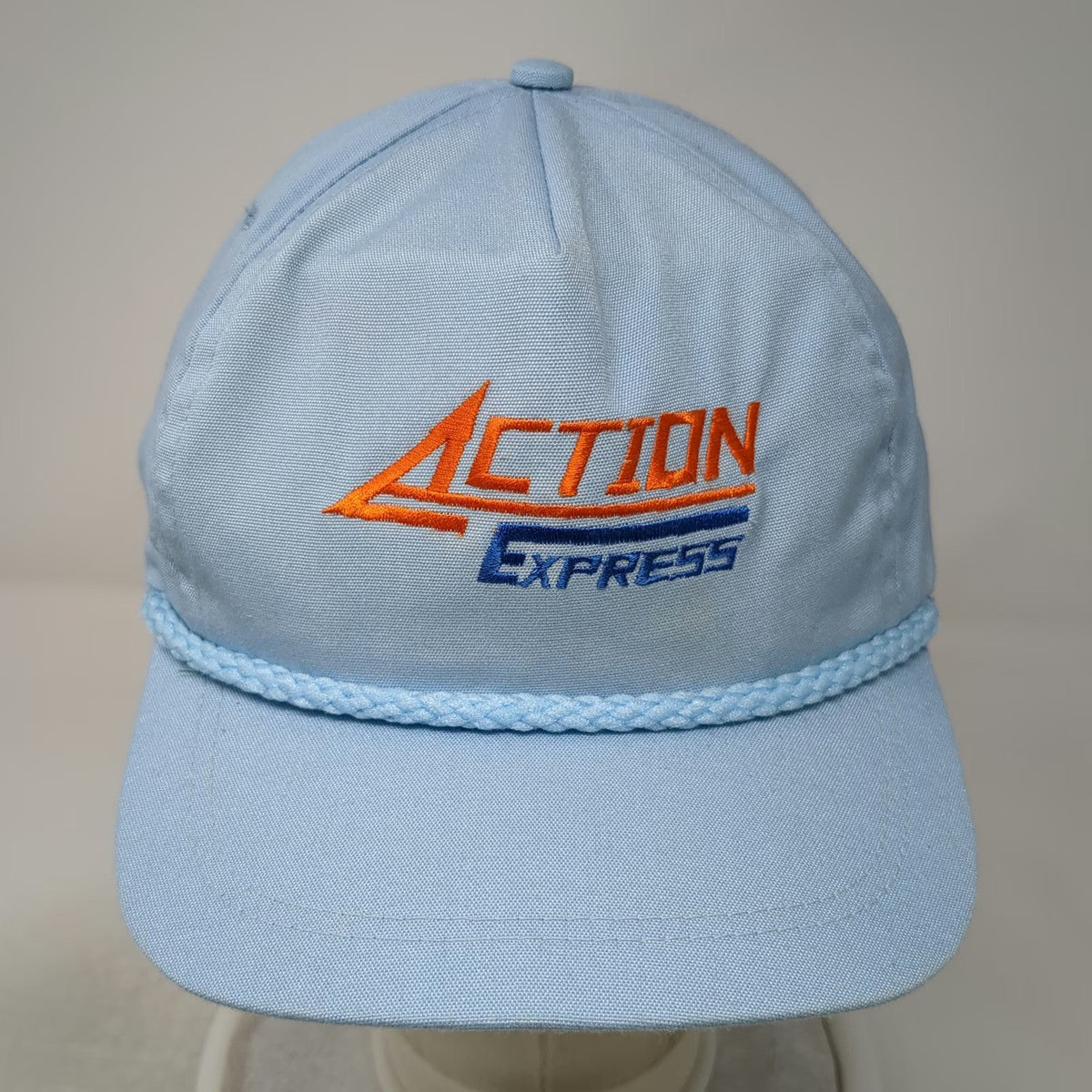 Imperial 5 Panel Blue Hat One Size Action Express Rope Mesh Back USA Made