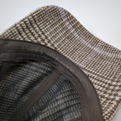 A New Day Baseball Cap Brown One Size Glen Plaid Purple Strapback Buckle Hat