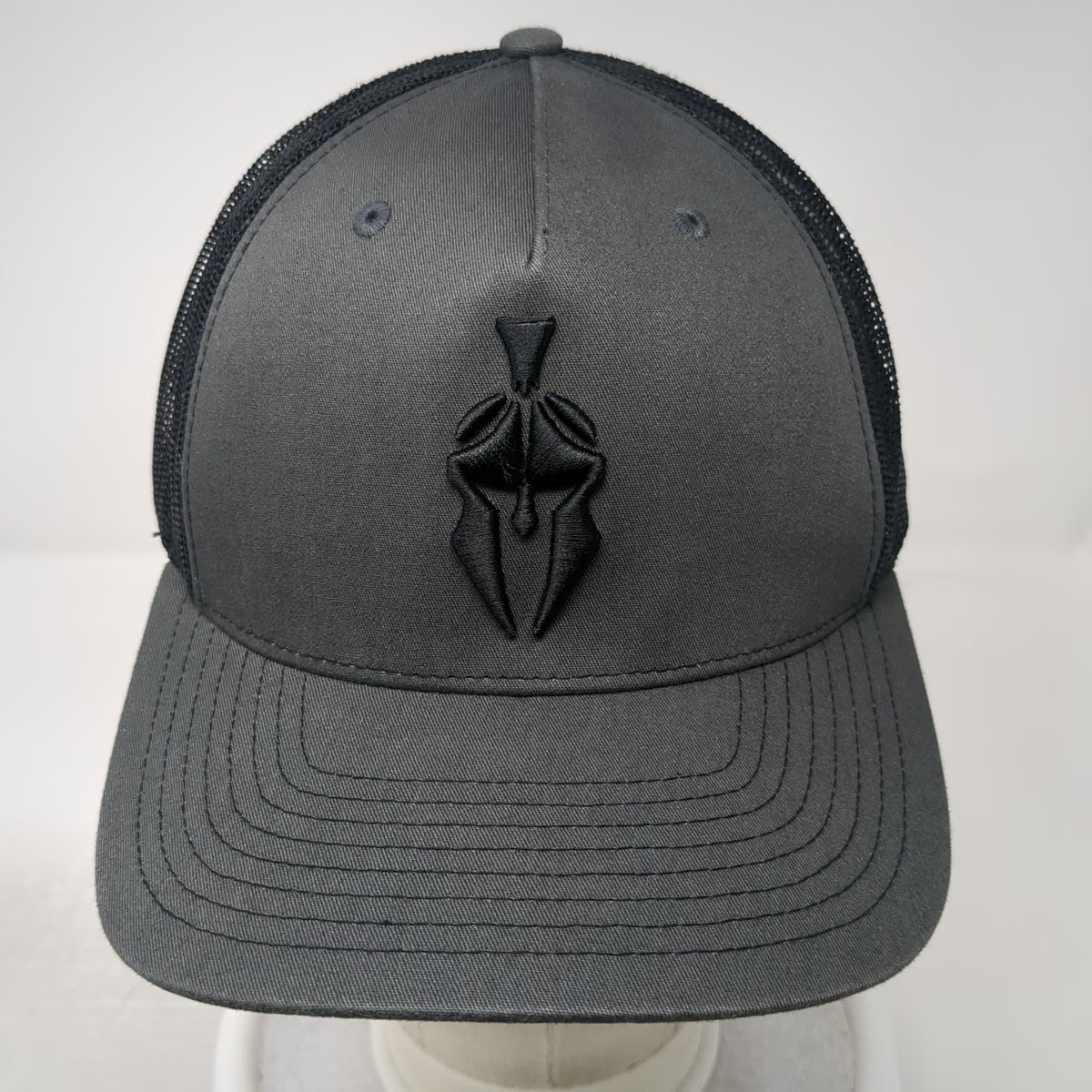 Richardson Trucker Hat Gray One Size Kryptek Spartan Helmet Mesh Snapback