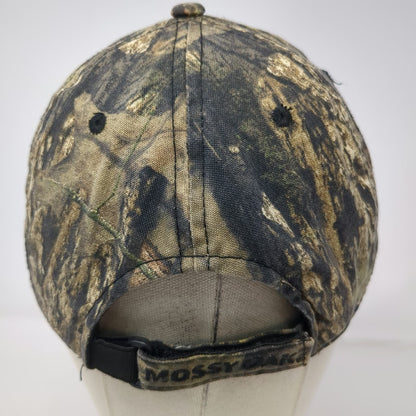 Outdoor Cap Mossy Oak Baseball Cap Black Green OSFM Frayed Camo Strapback Hat