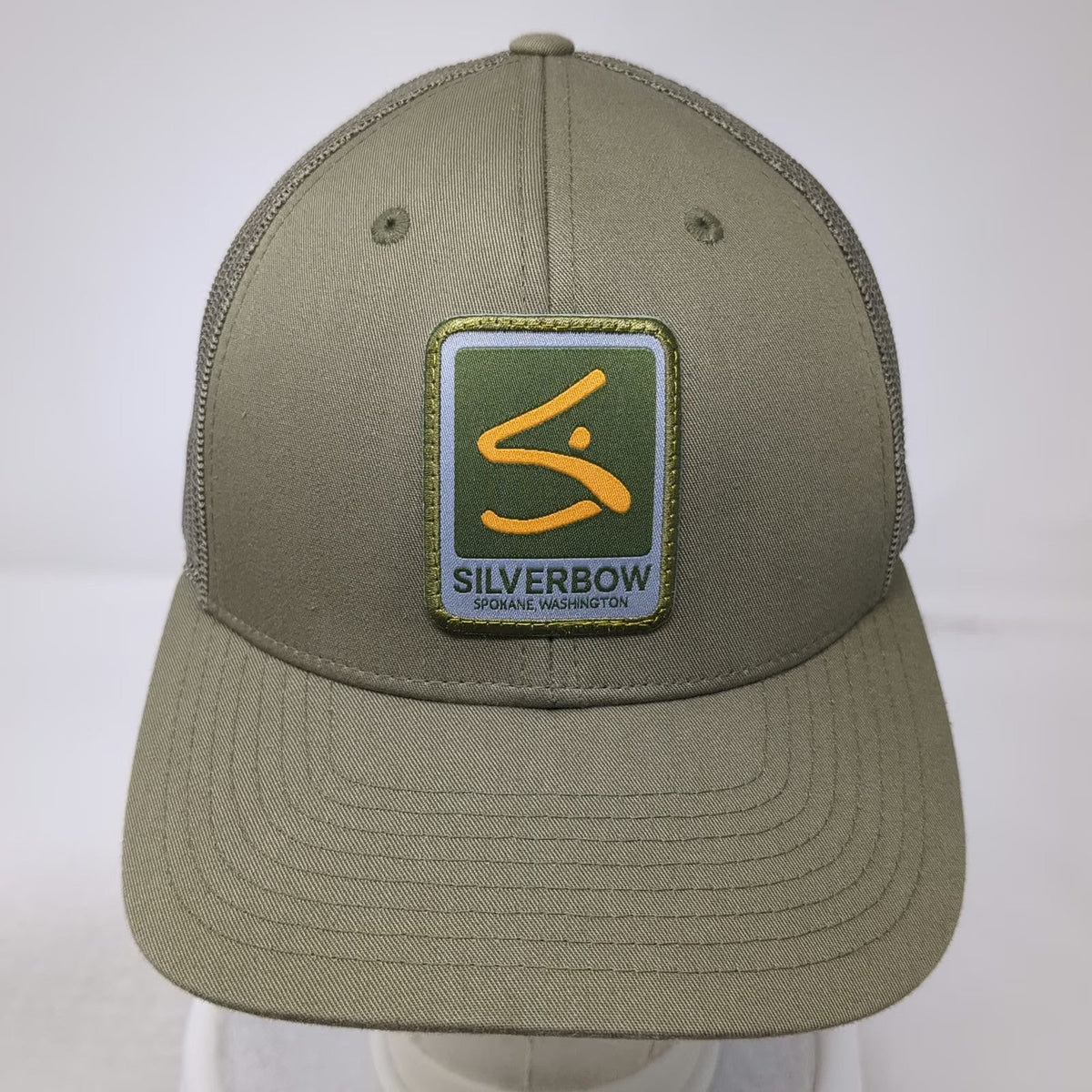 Richardson Trucker Hat Green One Size Silverbow Spokane Washington Mesh Snapback